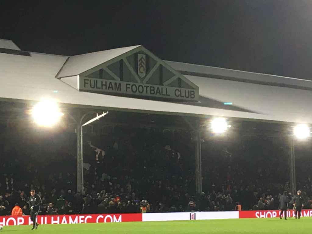 The oldest stand at Craven Cottage, a lovely football ground right next to the Thames in west London.